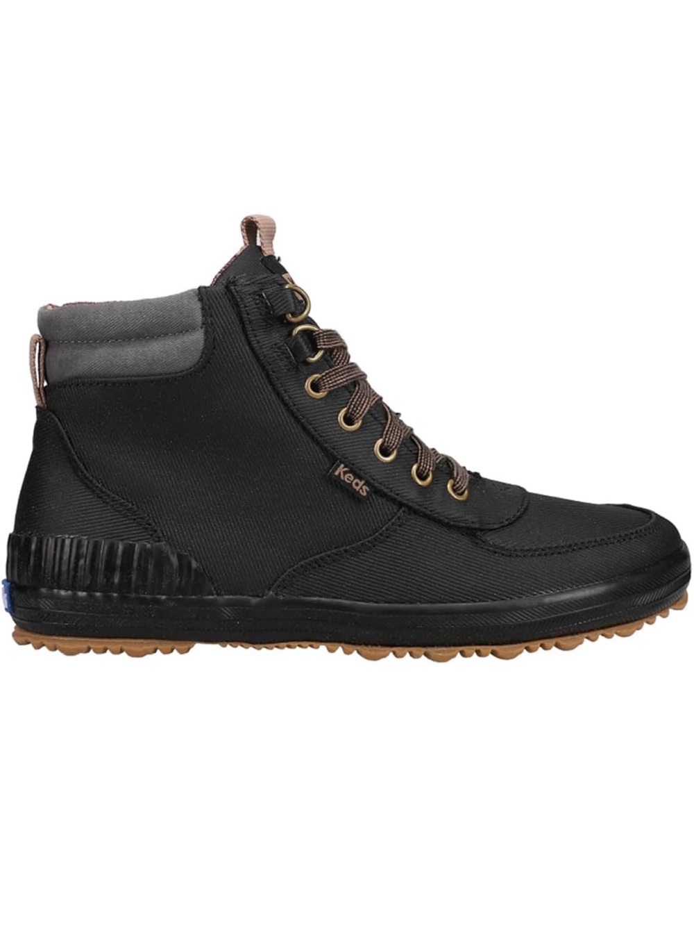 Keds Black RainBoot with Brown Accents